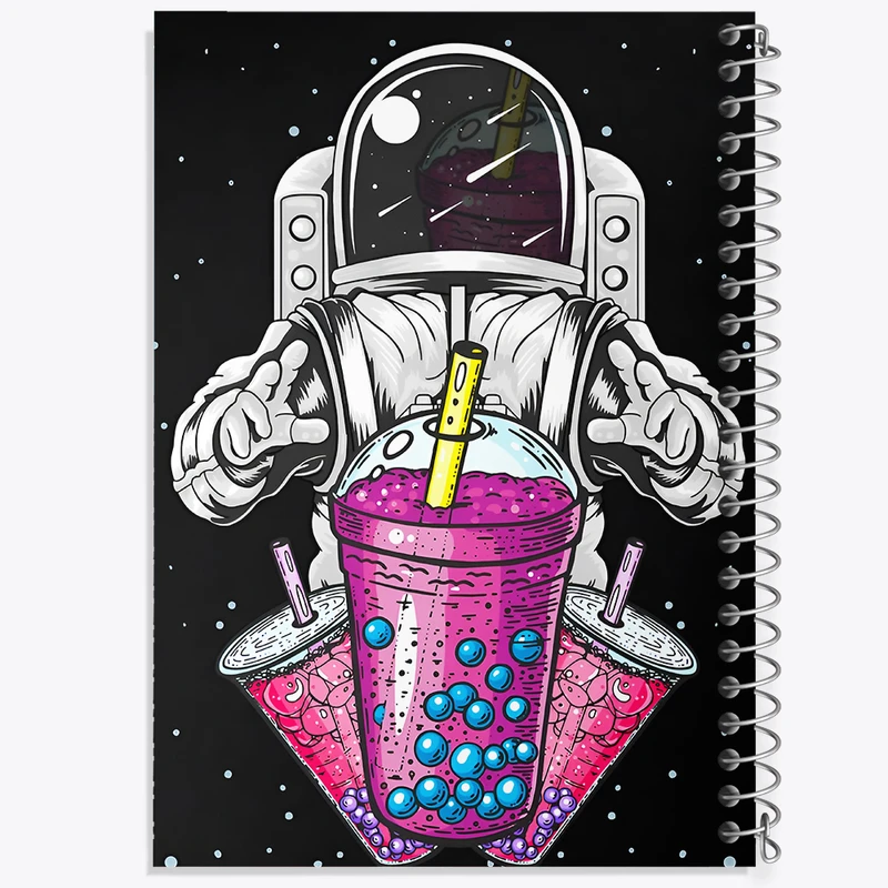 دفتر مشق 50 برگ خندالو طرح فضانورد کد F10091