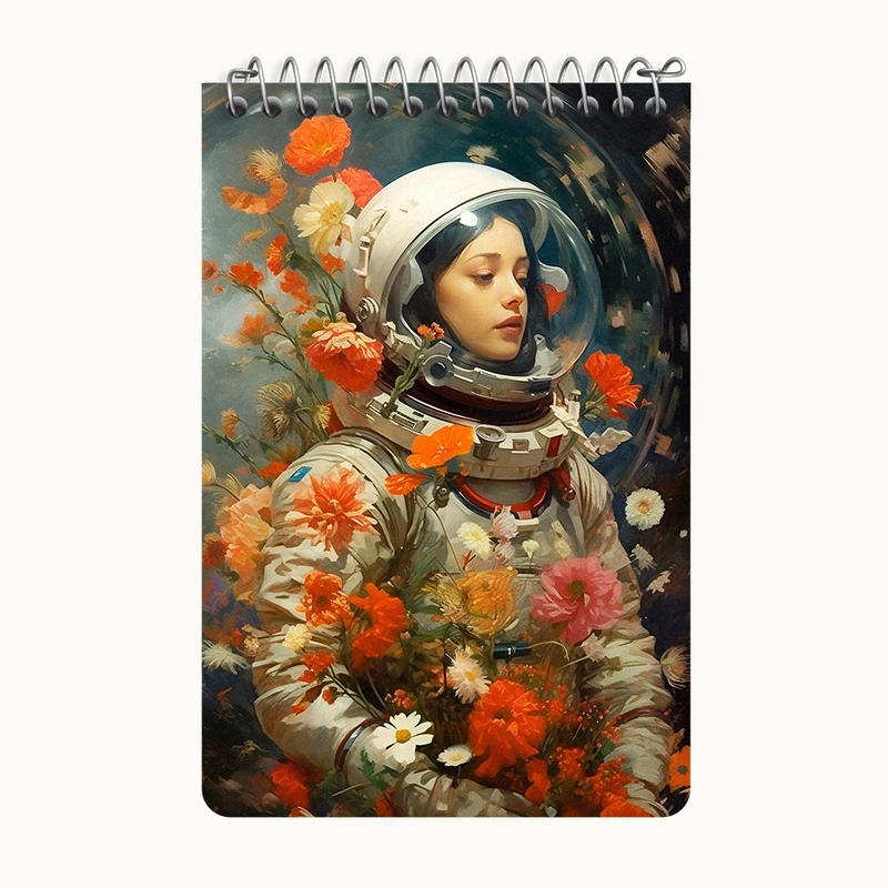 دفتر یادداشت 50 برگ خندالو طرح دختر فضانورد کد F10937