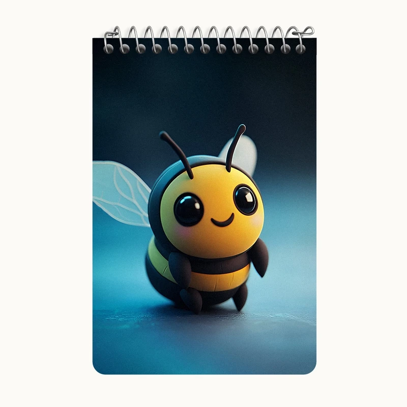 دفتر یادداشت 50 برگ خندالو طرح زنبور بامزه کد F11648