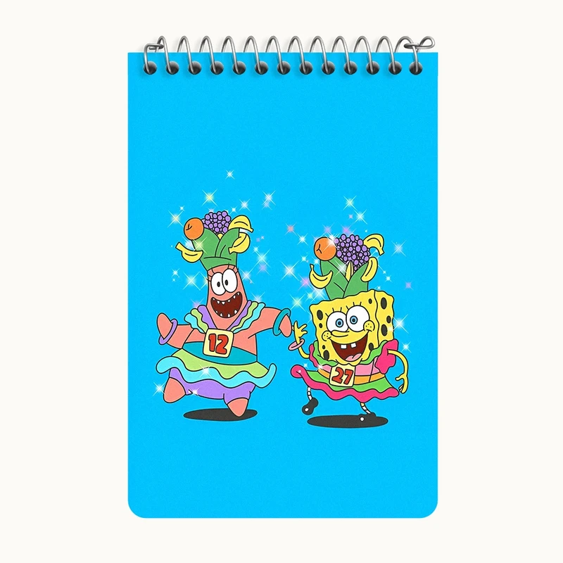 دفتر یادداشت 50 برگ خندالو طرح باب اسفنجی و پاتریک کد F8599