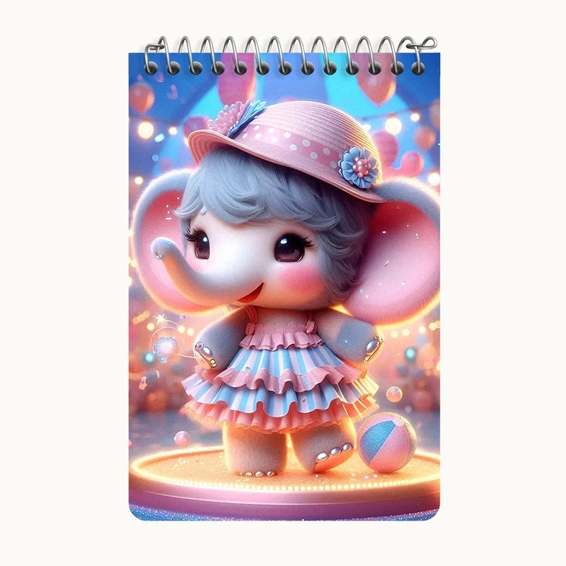 دفتر یادداشت 50 برگ خندالو طرح فیل بامزه کد F6084