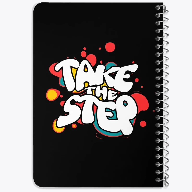دفتر یادداشت 50 برگ خندالو طرح Take The Step کد F10548