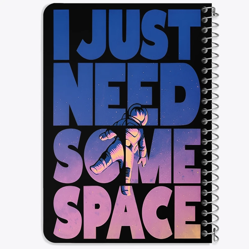 دفتر یادداشت 50 برگ خندالو طرح I Just Need Some Space کد F10099