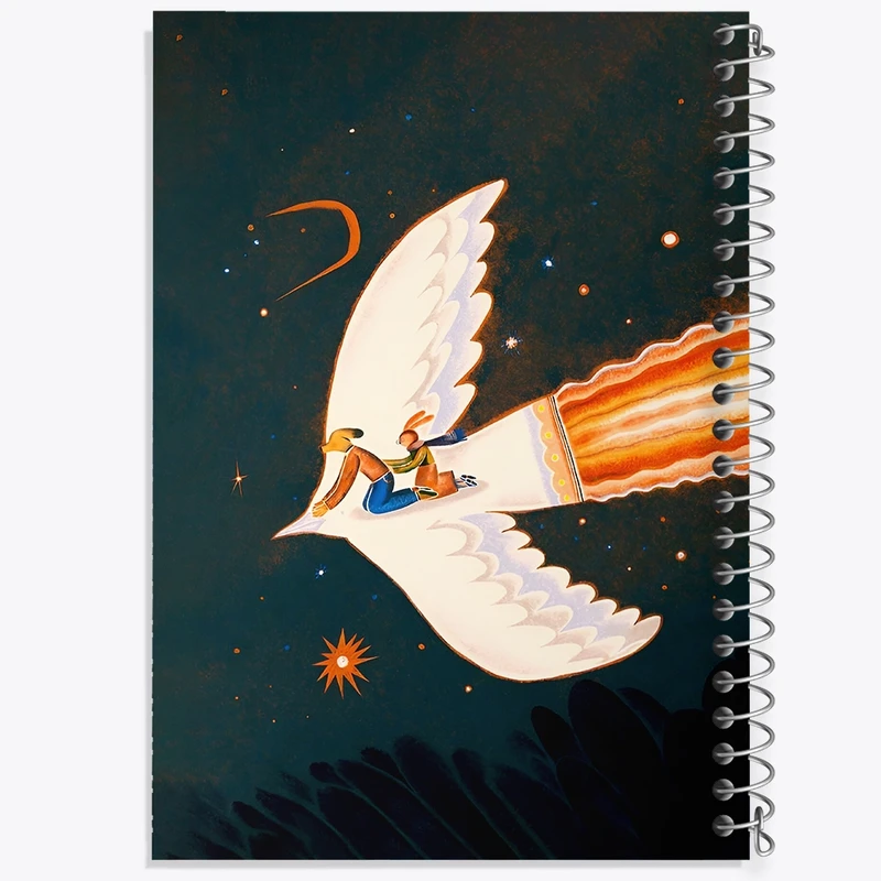 دفتر طراحی 50 برگ خندالو طرح پرواز کد N4812