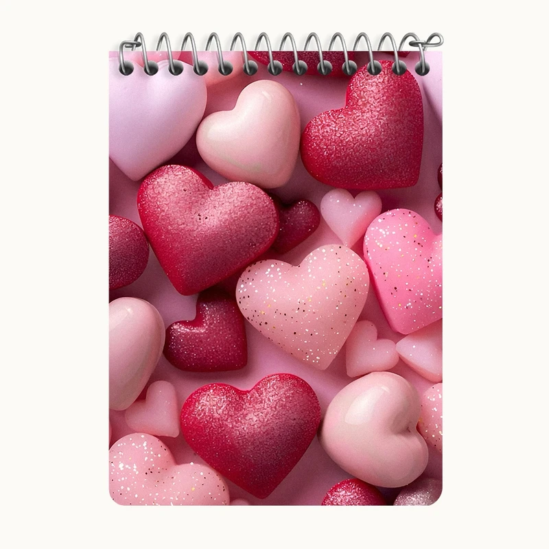 دفتر یادداشت 50 برگ خندالو طرح قلب قلبی کد N6435