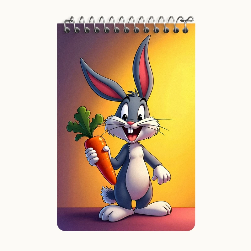 دفتر یادداشت 50 برگ خندالو طرح باگز بانی کد F9609