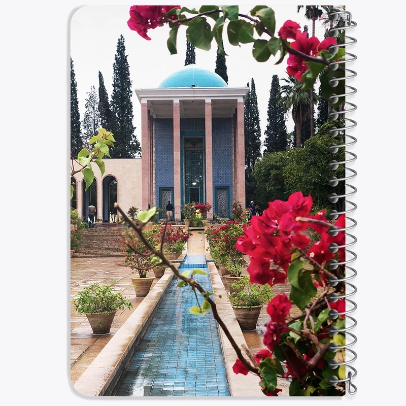 دفتر یادداشت 50 برگ خندالو طرح آرامگاه سعدی کد F6345
