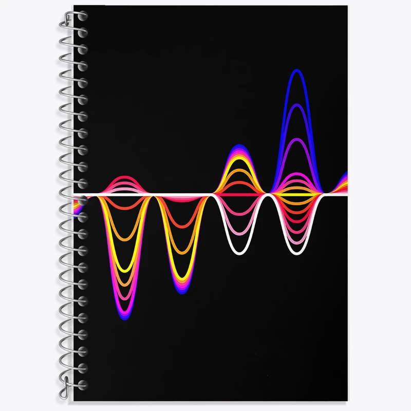 دفتر زبان 50 برگ خندالو مدل دو خط طرح موزیک کد F9704