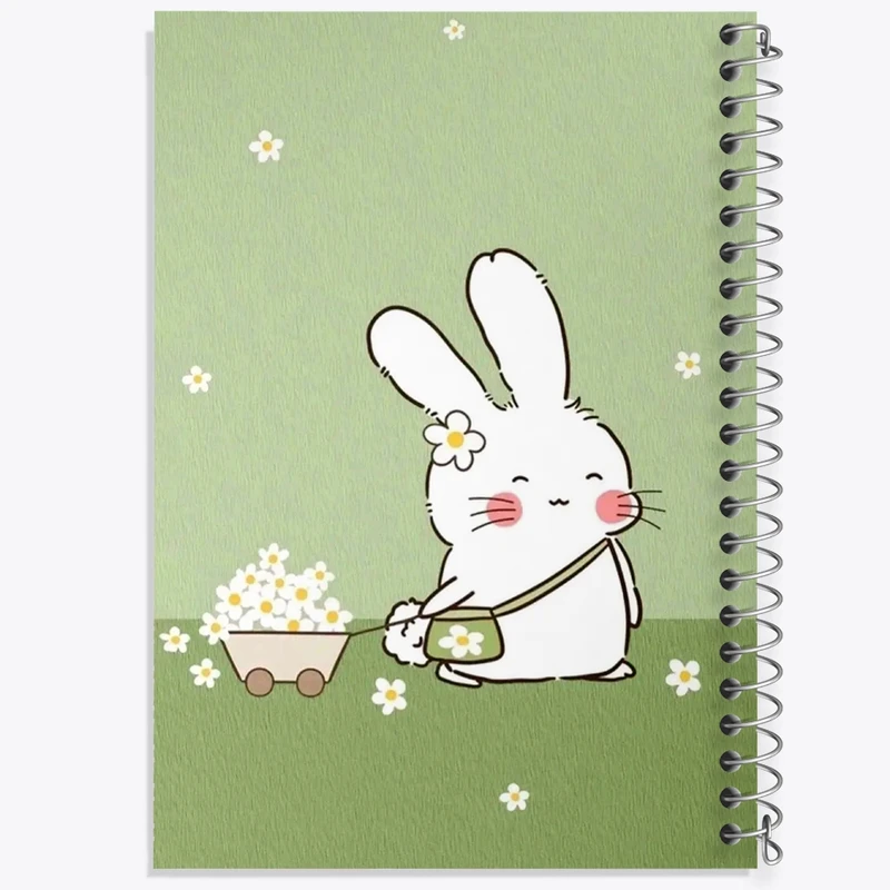 دفتر طراحی 50 برگ خندالو طرح خرگوش کیوت کد N5804