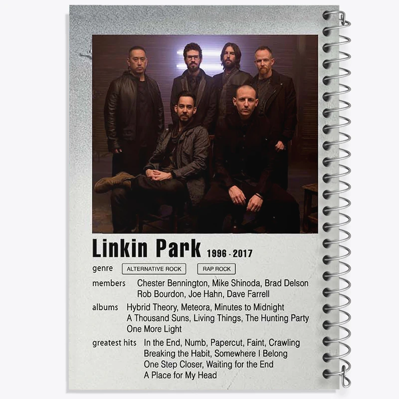 دفتر نقاشی 50 برگ خندالو طرح لینکین پارک (Linkin Park)   کد F11234