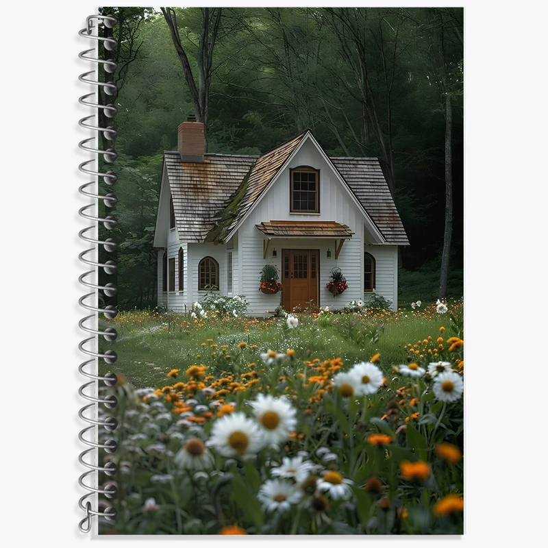 دفتر نت موسیقی 50 برگ خندالو طرح کلبه جنگلی کد F10445