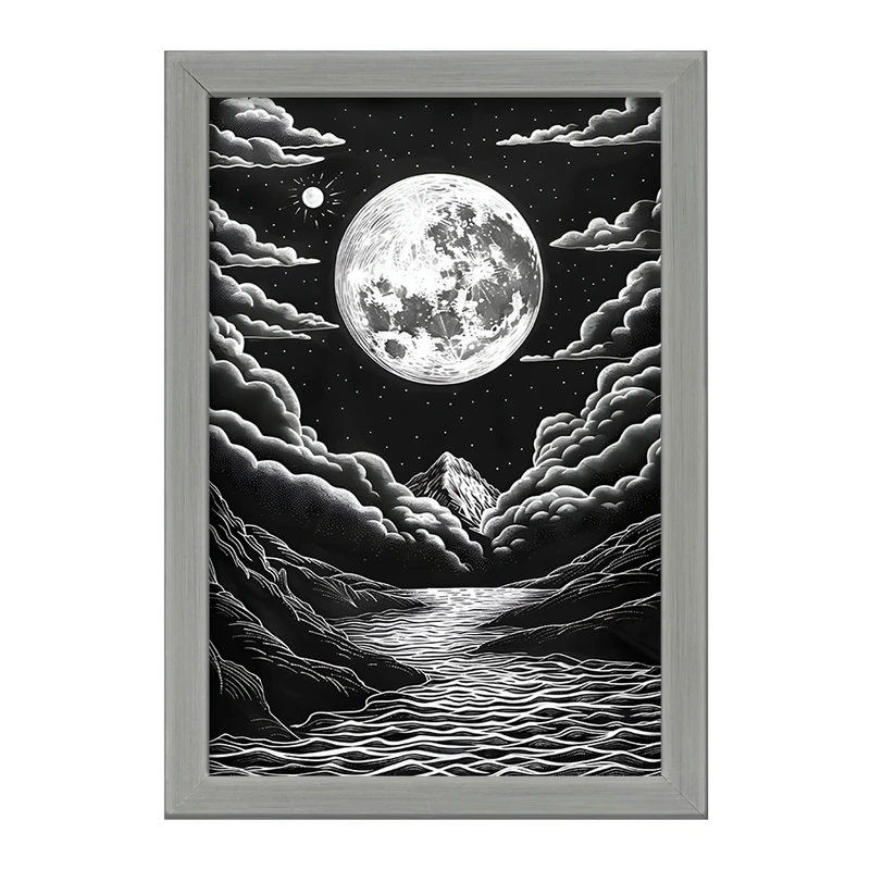 تابلو خندالو طرح ماه (Moon) کد F4972