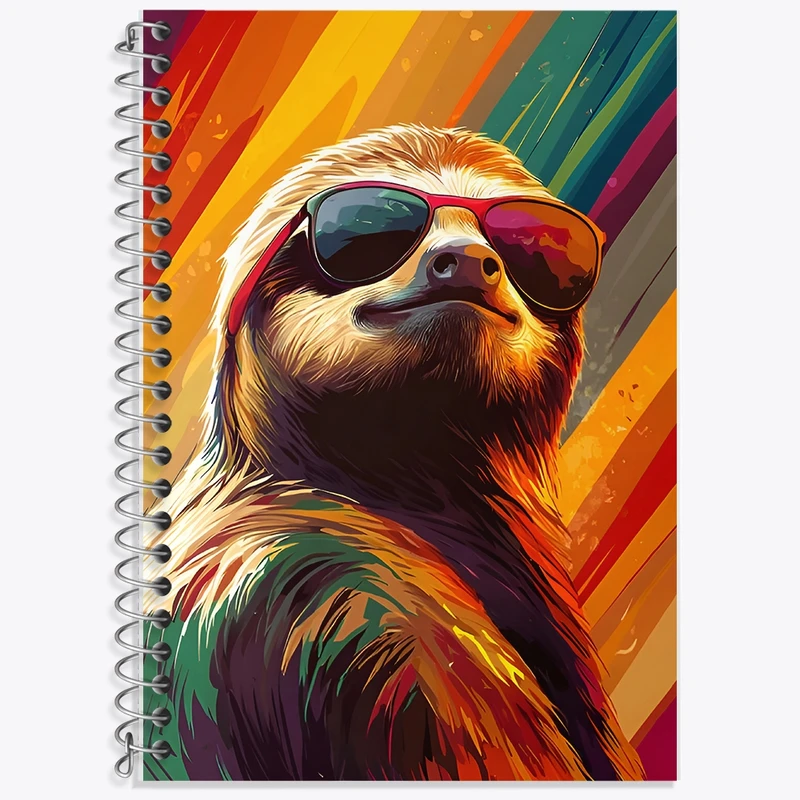 دفتر زبان 50 برگ خندالو مدل سه خط طرح تنبل کد F9846