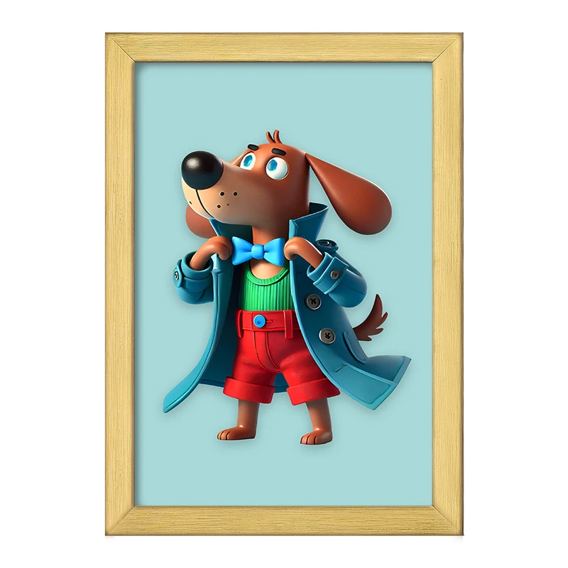 تابلو خندالو طرح سگ کارآگاه کد F9308