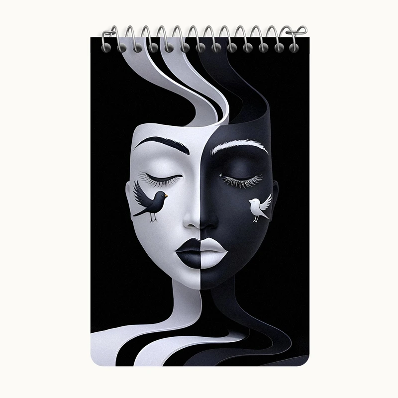 دفتر یادداشت 50 برگ خندالو طرح دختر کد F8174