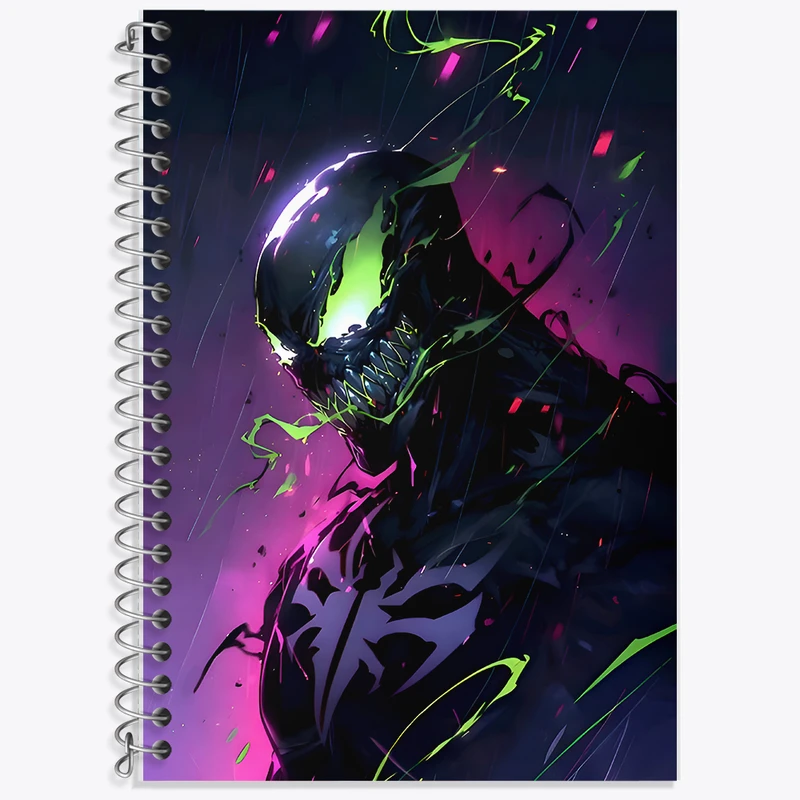 دفتر زبان 50 برگ خندالو مدل دو خط طرح ونوم (Venom) کد F9142