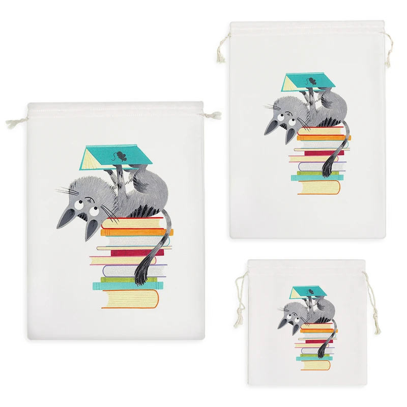 نظم دهنده خندالو مدل گربه کتابخوان کد H1911 مجموعه 3 عددی