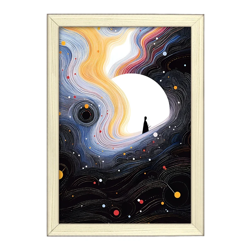 تابلو خندالو طرح زن در کهکشان کد F4570