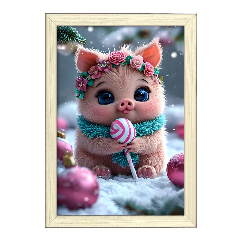 تابلو خندالو طرح خوک کیوت کد F8946