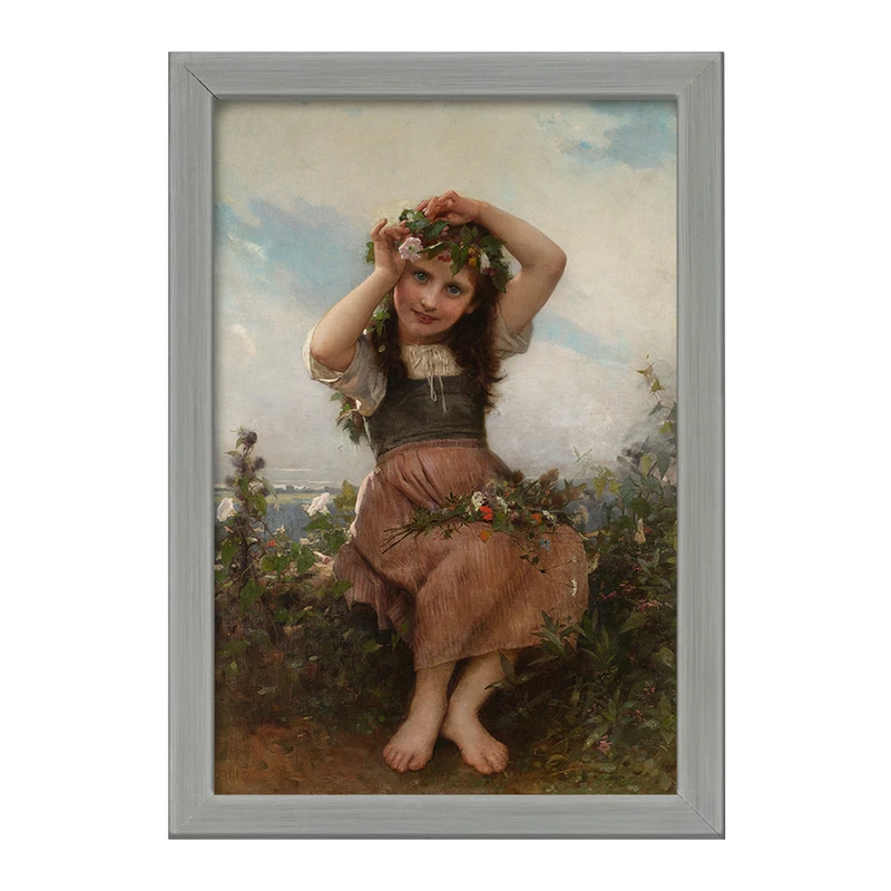 تابلو خندالو طرح نقاشی تاج گلهای وحشی اثر لئون ژان باسیل پررو کد F12372