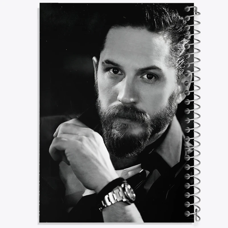 دفتر ژورنال نویسی 50 برگ خندالو مدل نقطه ای طرح تام هاردی (Tom Hardy) کد F10240