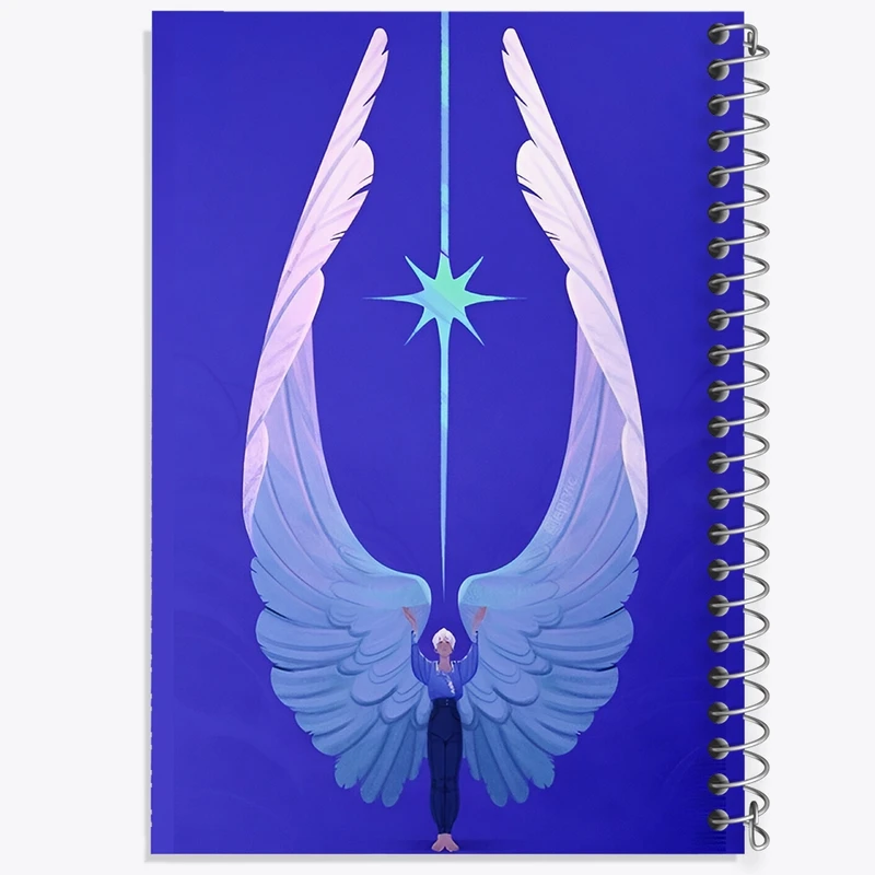 دفتر شطرنجی 50 برگ خندالو طرح فرشته کد F4602