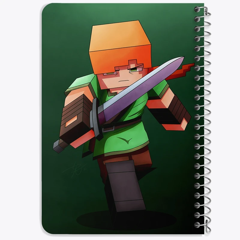 دفتر یادداشت 50 برگ خندالو طرح ماینکرافت (Minecraft) کد F14096