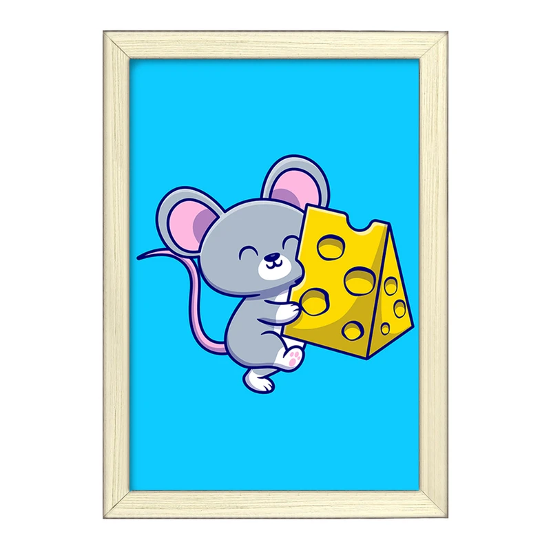 تابلو خندالو طرح  حیوانات بامزه موش کد 25439