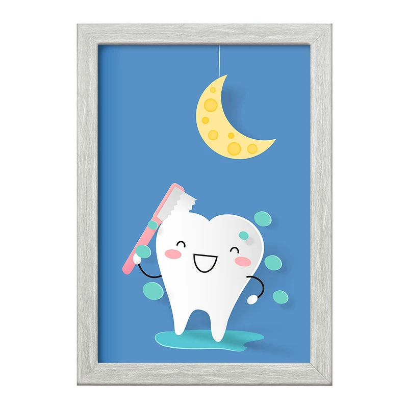 تابلو خندالو طرح دندان و دندان پزشکی کودکانه کد 36748