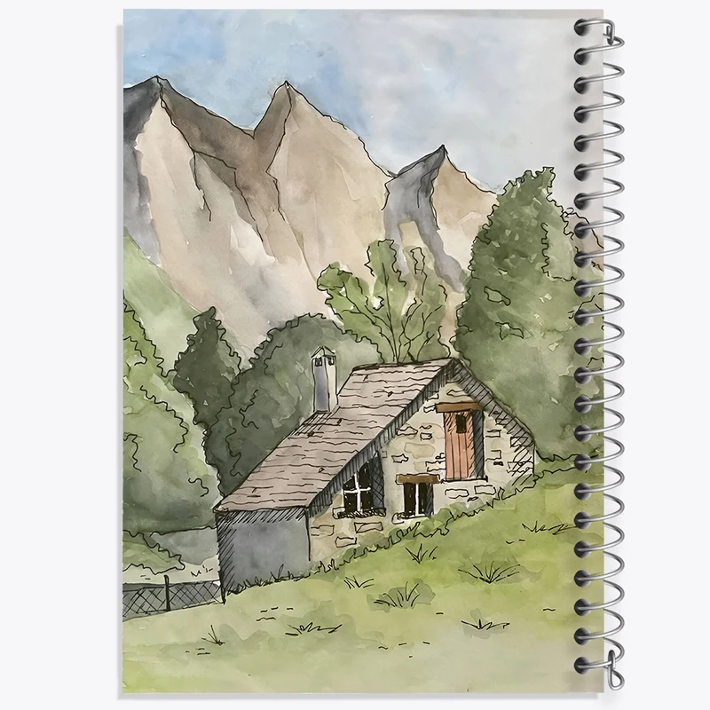 دفتر مشق 50 برگ خندالو طرح منظره کد N9389