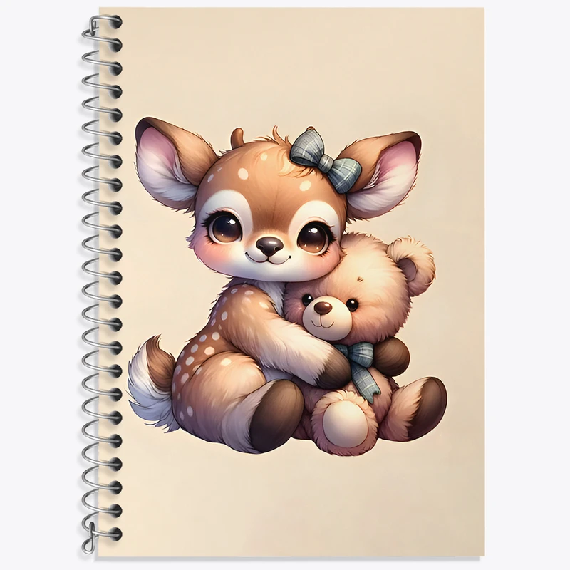 دفتر نت موسیقی 50 برگ خندالو طرح آهو و خرس بامزه کد N6491