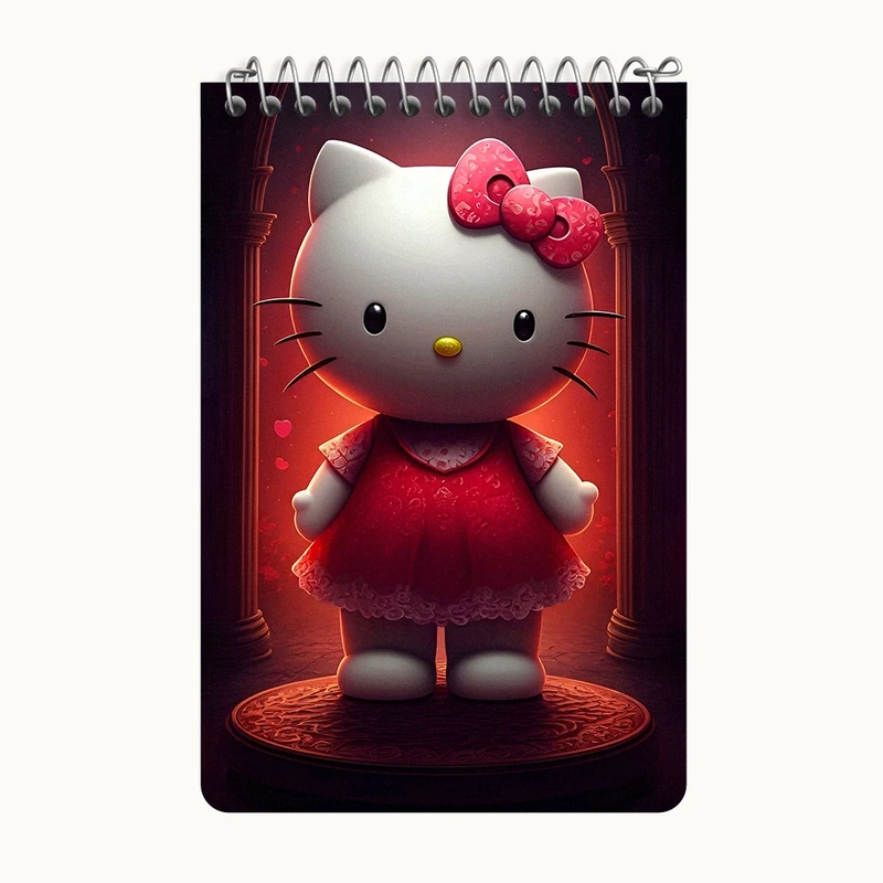 دفتر یادداشت 50 برگ خندالو طرح هلو کیتی (Hello Kitty) کد F11757