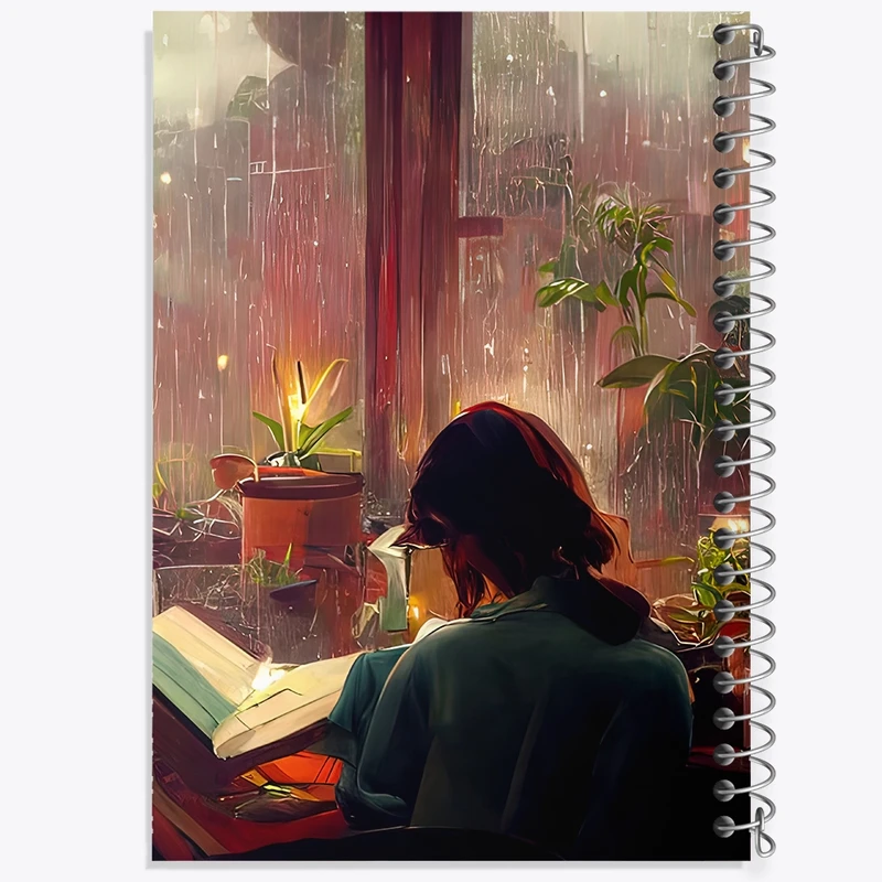 دفتر لیست خرید 50 برگ خندالو طرح دختر کتابخوان کد F10975