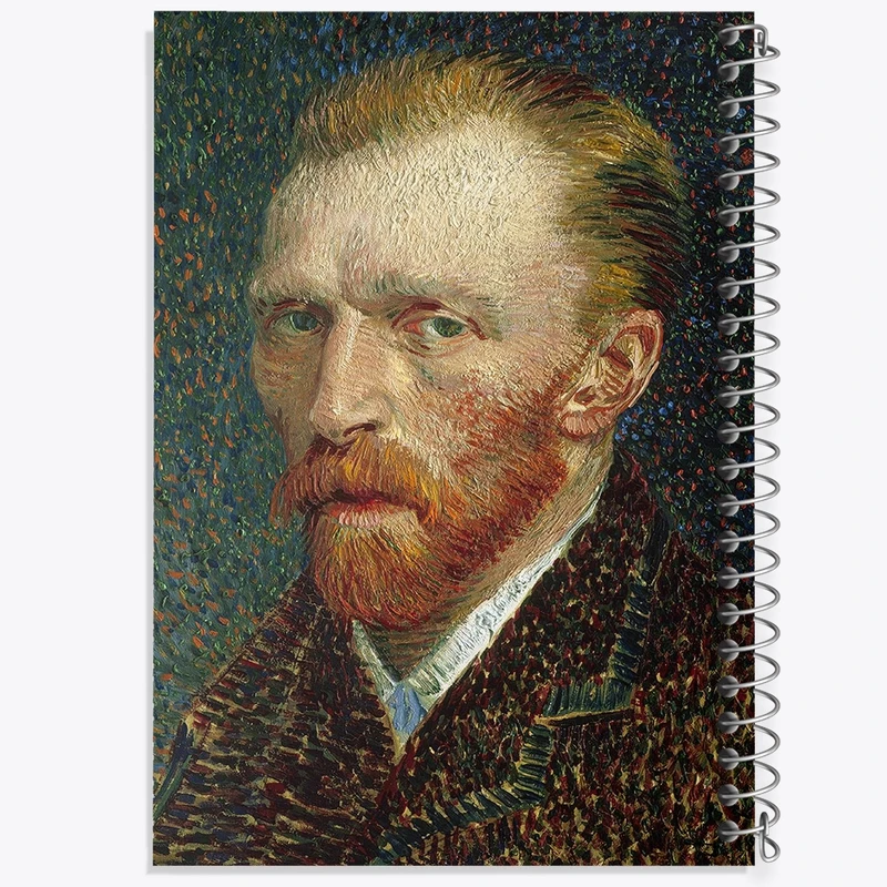 دفتر طراحی 50 برگ خندالو طرح سلف پرتره ونگوگ  کد 3728