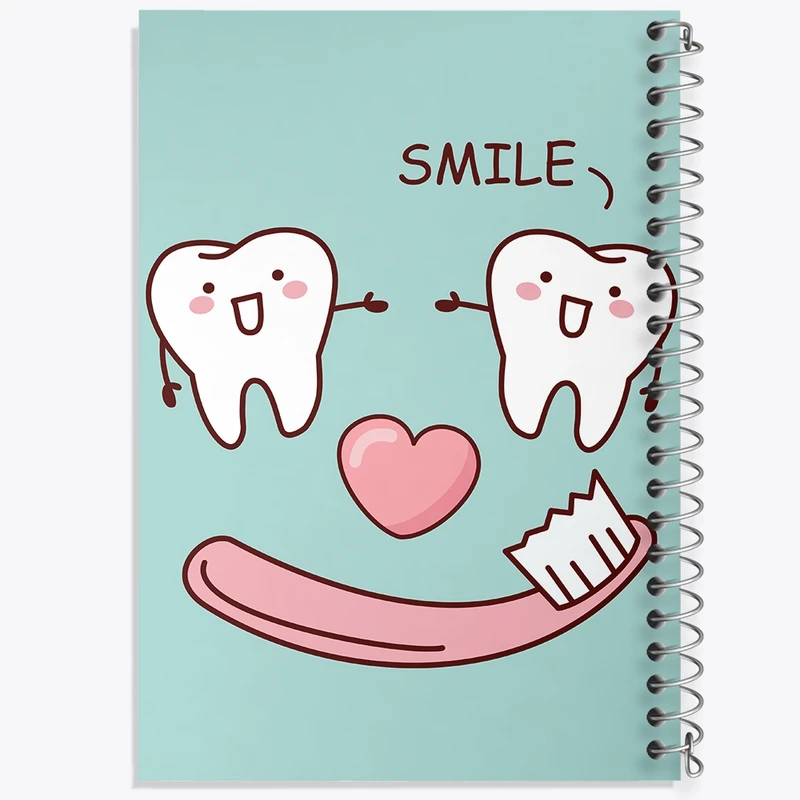 دفتر طراحی 50 برگ خندالو طرح دندان و دندان پزشکی کودکانه کد 36690