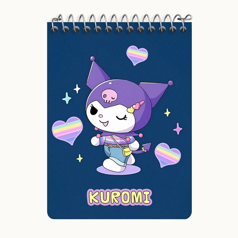 دفتر یادداشت 50 برگ خندالو طرح کرومی (Kuromi) کد N9018