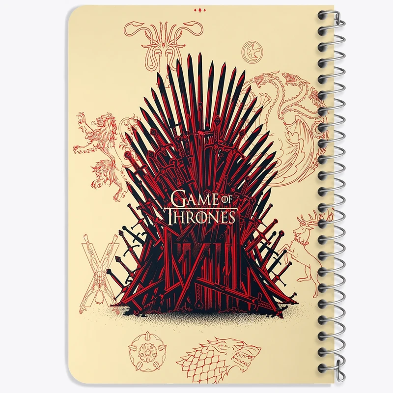 دفتر یادداشت 50 برگ خندالو طرح بازی تاج و تخت (Game Of Thrones) کد F10151