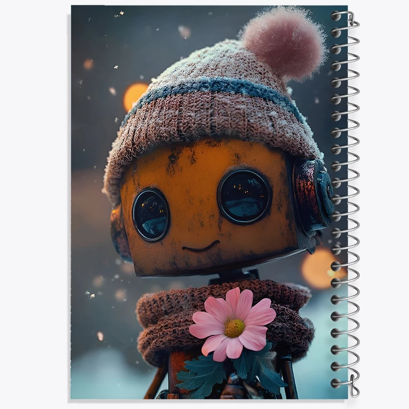 دفتر مشق 100 برگ خندالو طرح ربات کیوت کد F9474