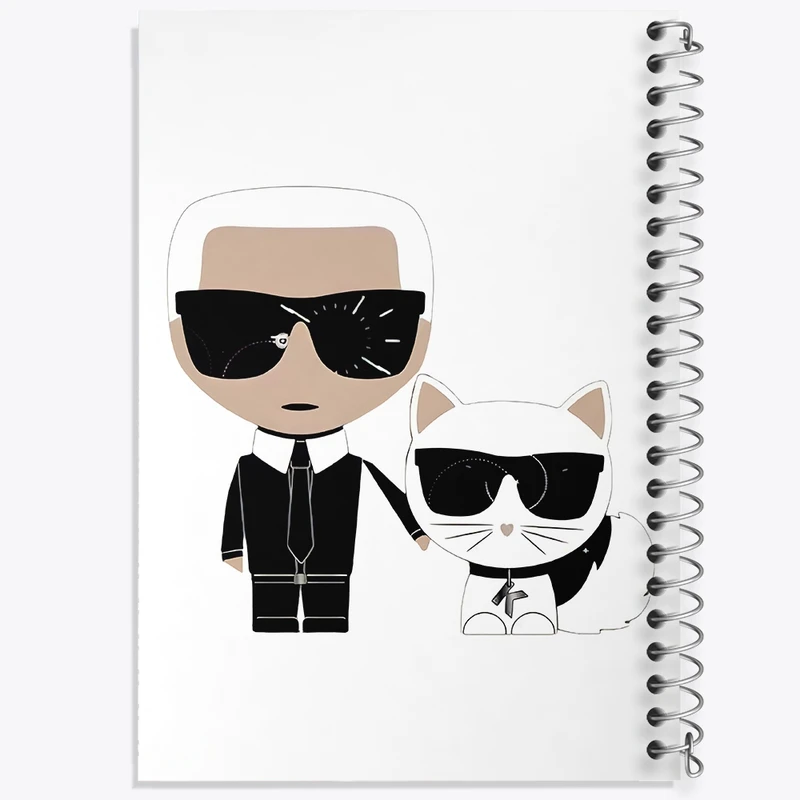 دفتر لیست خرید 50 برگ خندالو طرح کارل لاگرفلد کد F4099