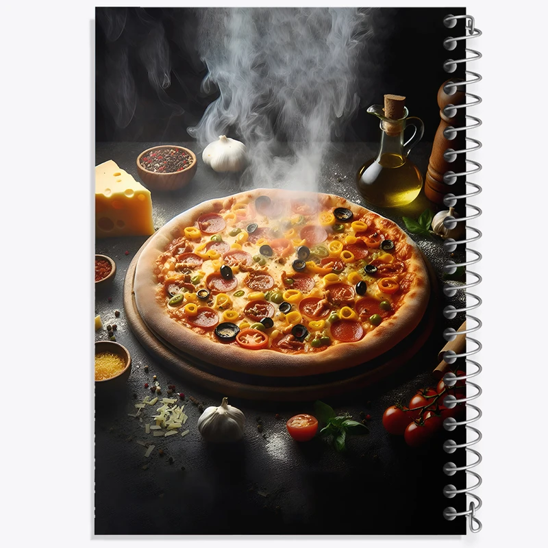 دفتر مشق 100 برگ خندالو طرح پیتزا کد F10589