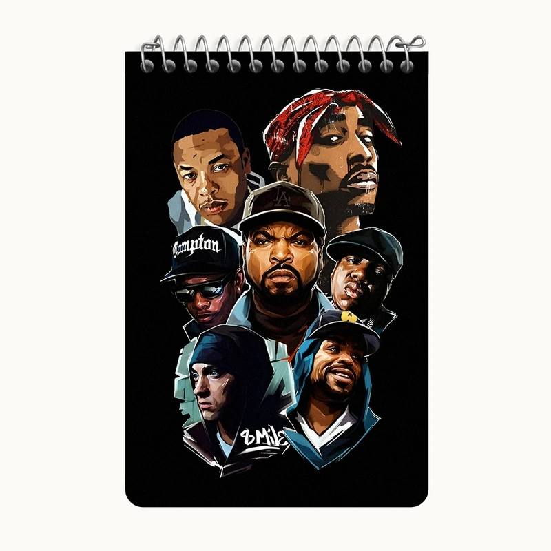 دفتر یادداشت 50 برگ خندالو طرح رپرهای معروف کد F4631