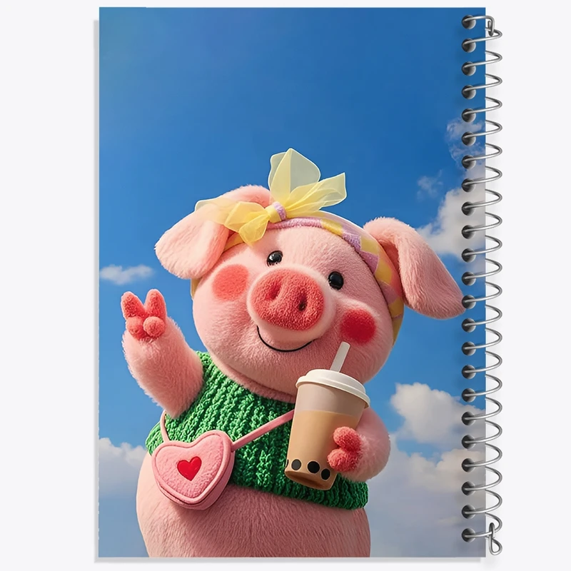 دفتر طراحی 50 برگ خندالو طرح خوک بامزه کد F11810