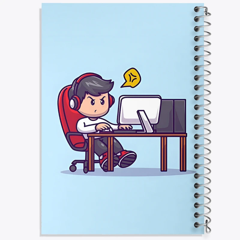 دفتر مشق 50 برگ خندالو طرح گیمر (Gamer) کد F4187