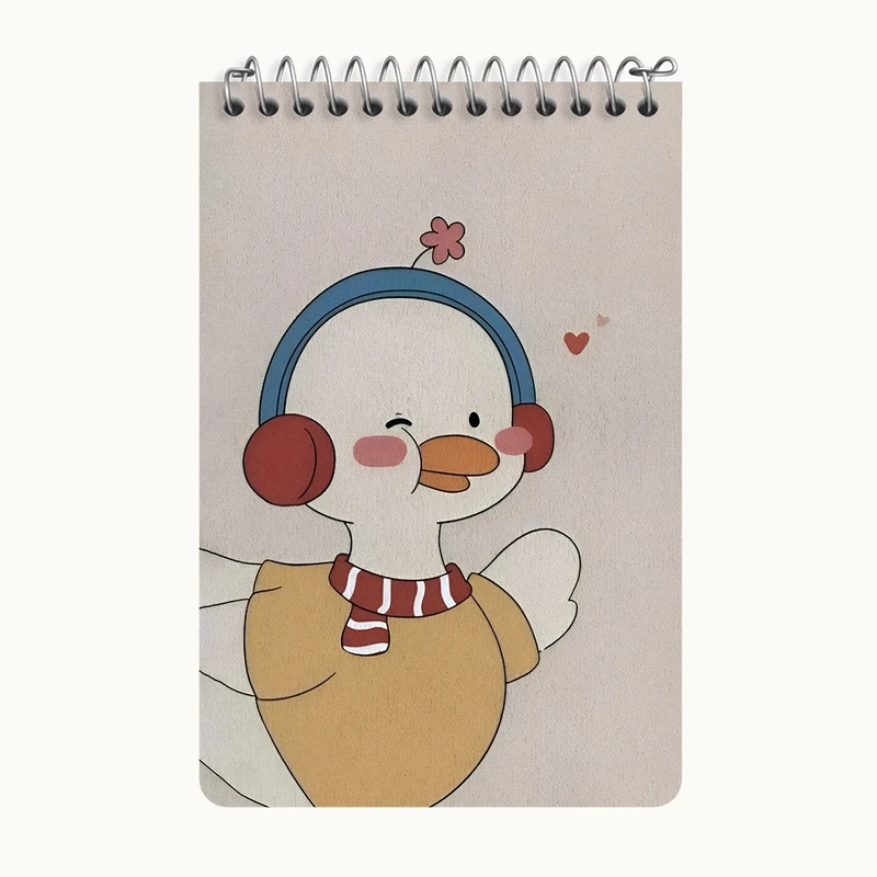 دفتر یادداشت 50 برگ خندالو طرح اردک بامزه کد F5548