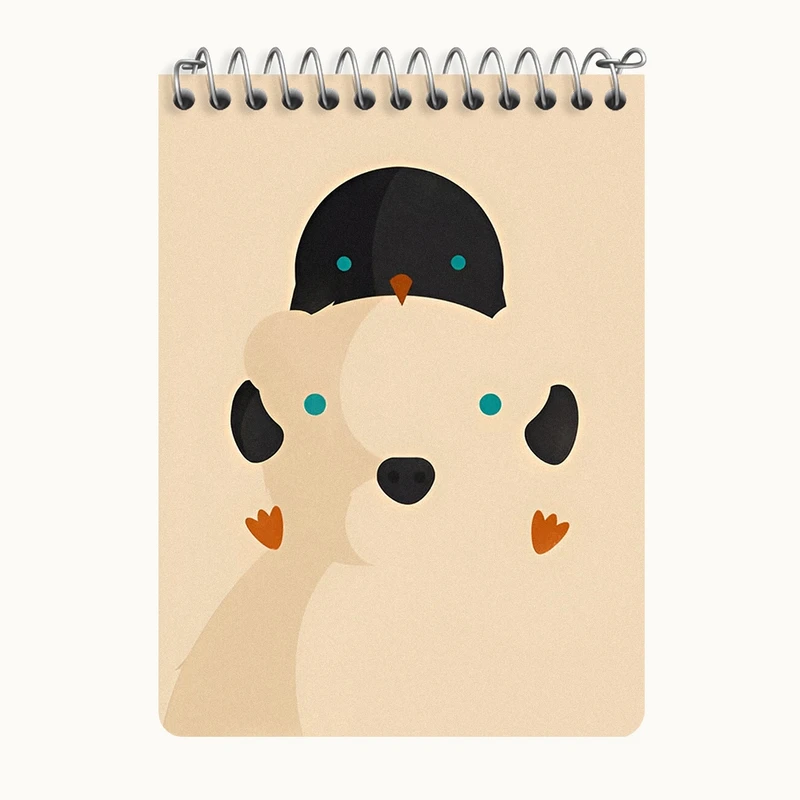 دفتر یادداشت 50 برگ خندالو طرح خرس و پنگوئن کد N6317