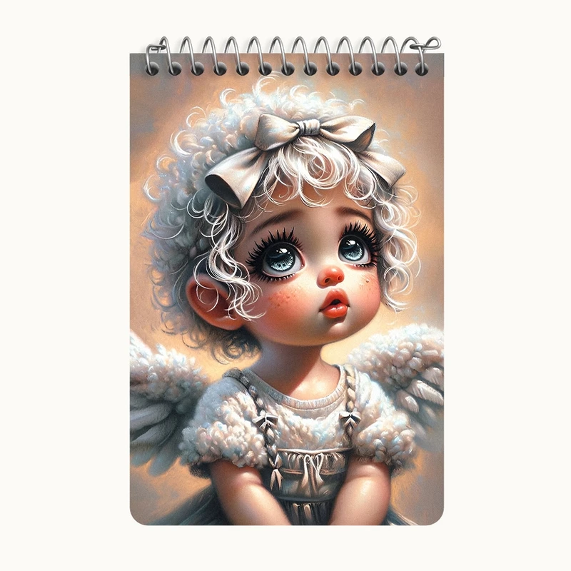 دفتر یادداشت 50 برگ خندالو طرح دخترانه کیوت کد F6652