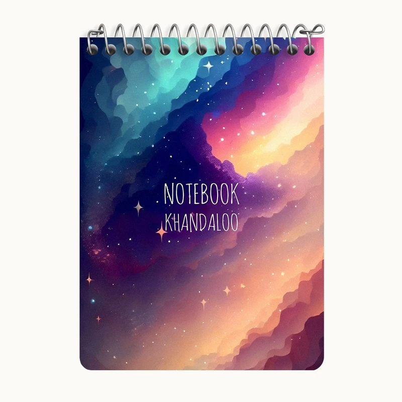 دفتر یادداشت 50 برگ خندالو طرح آسمان رنگی کد N7893
