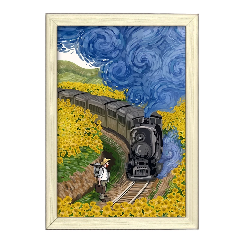 تابلو خندالو طرح ونسان ونگوگ کد F3934