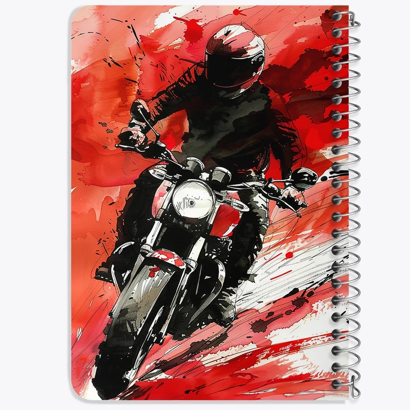 دفتر یادداشت 50 برگ خندالو طرح موتور سیکلت (Motorcycle) کد F1019
