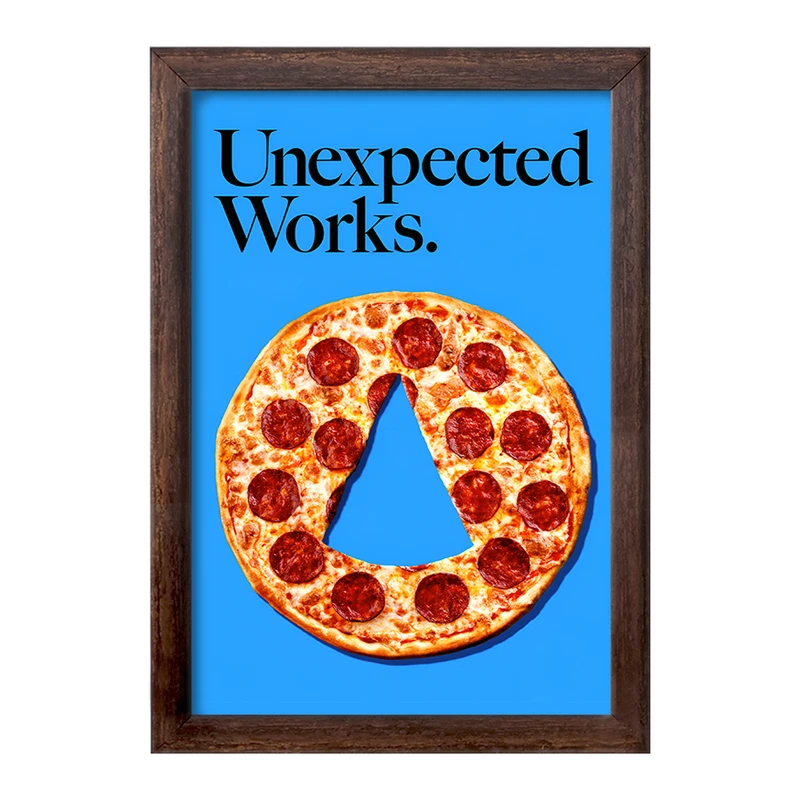 تابلو خندالو طرح یه تیکه از پیتزا کد F14144